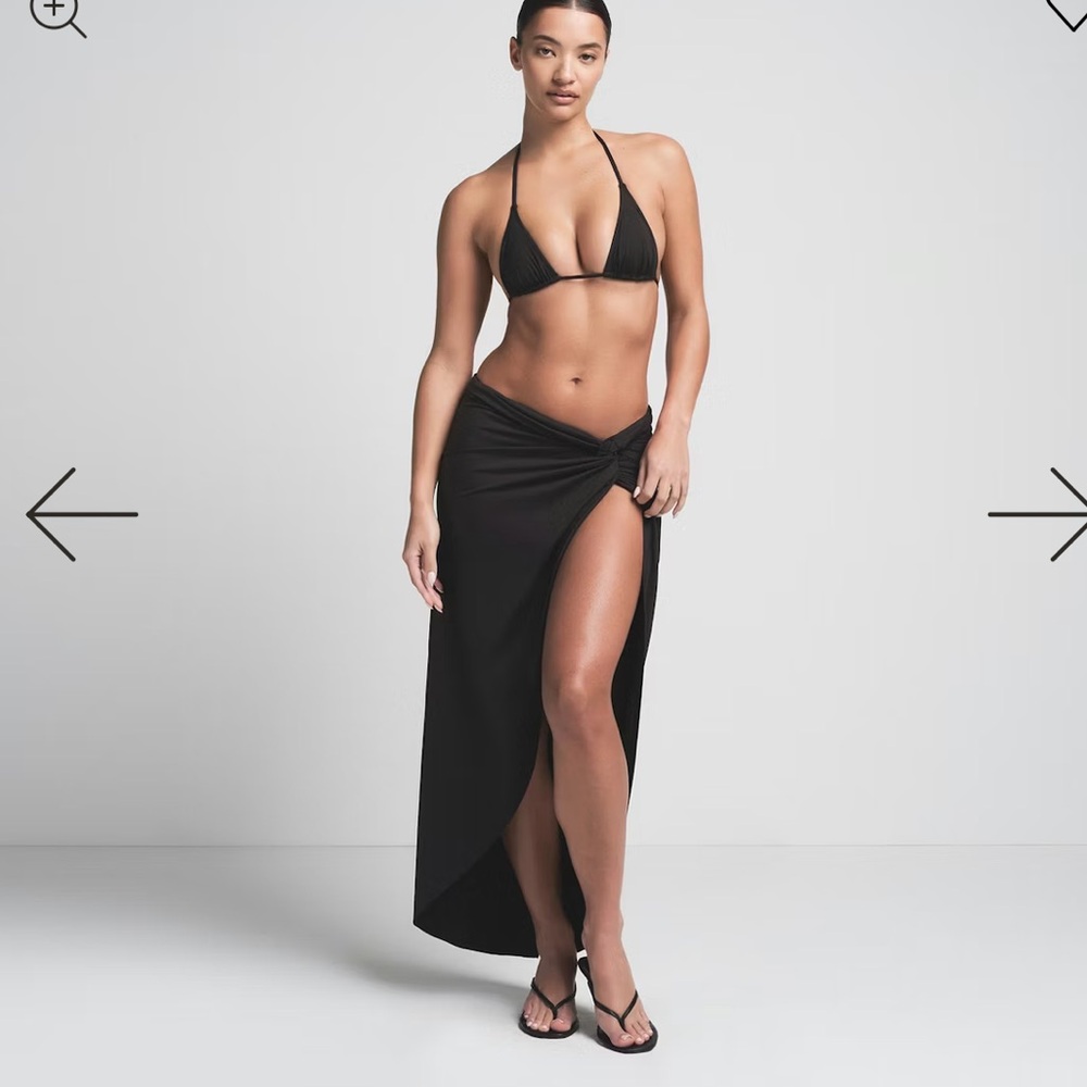 SKIMS Black Swim Sarong